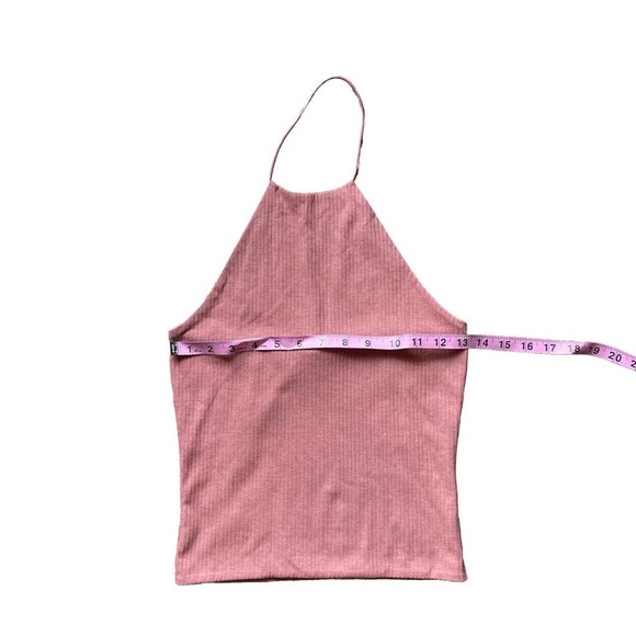 Pacsun Ribbed Halter Crop Tank Top - Picture 2 of 6